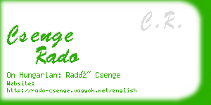 csenge rado business card